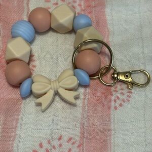 Pastel Beaded Keychain / Bag Charm